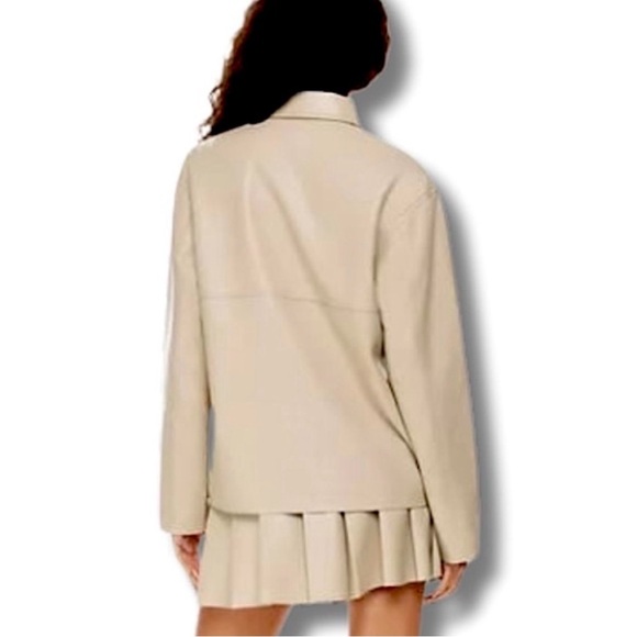 ARITZIA Sunday Best Gabby Vegan Leather Jacket Sz. Large - Picture 7 of 10
